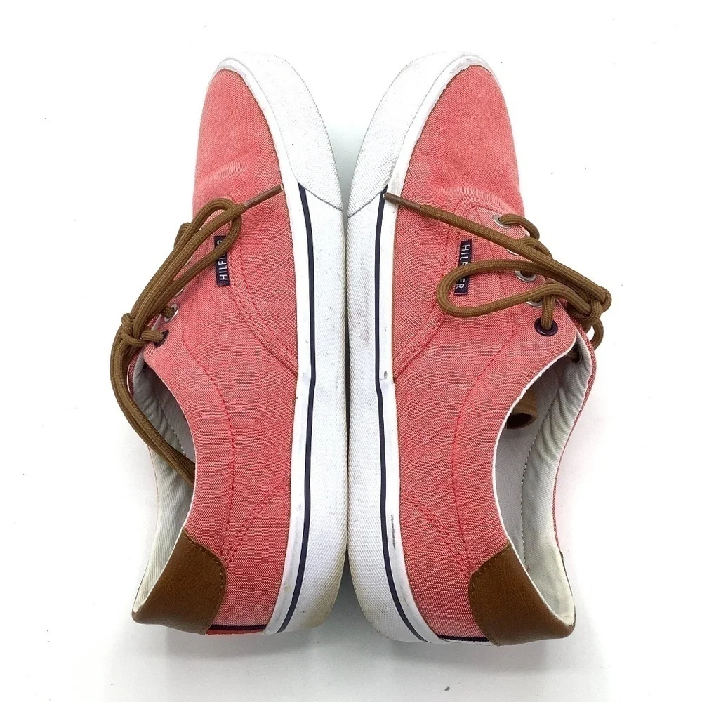 Tommy Hilfiger Phero TMPHERO Mens Pink Canvas Low Top Designer Sneaker Shoes 9.5